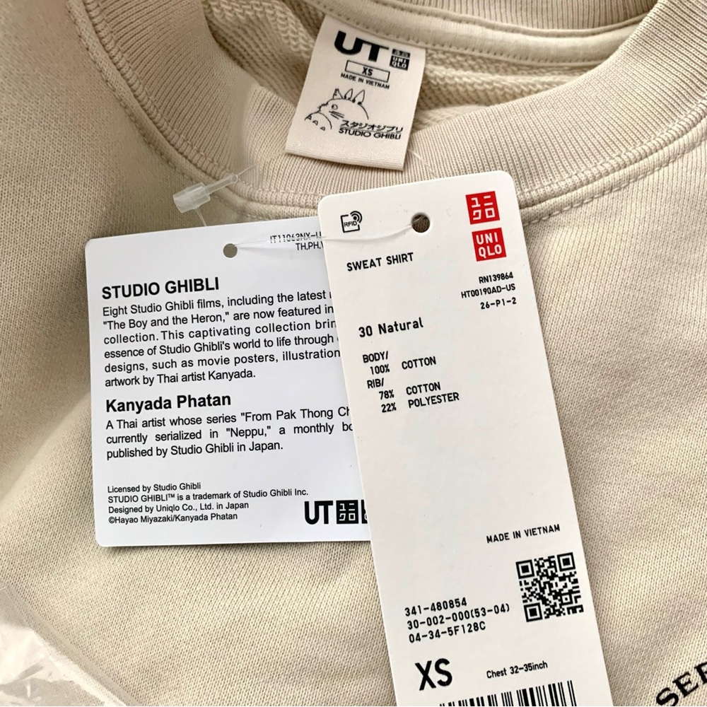 Uniqlo Studio Ghibli Kiki's Delivery Service Sweatshirt in Natural - Picture 11 of 13